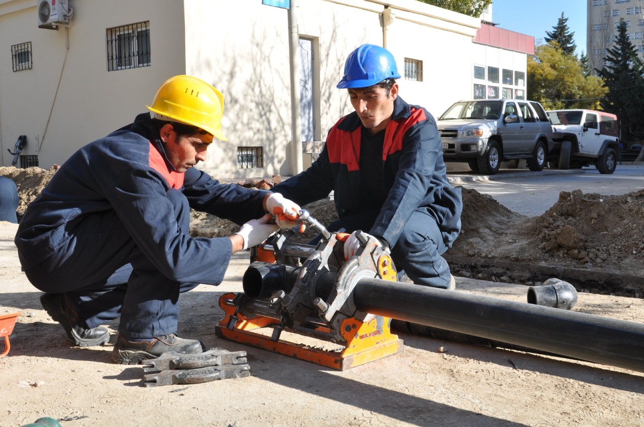 Yasamalda içməli su təchizatı yaxşılaşdırılır - FOTOLAR